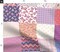 Retro Patchwork Whimsical Valentine Love Hearts Floral Chevron Stripes Gingham Pink Purple Geometric Pastel Typography Letters Cheater Quilt Custom Printed Fabric by Spoonflower Various Fabrics by the Yard or Fat Quarter